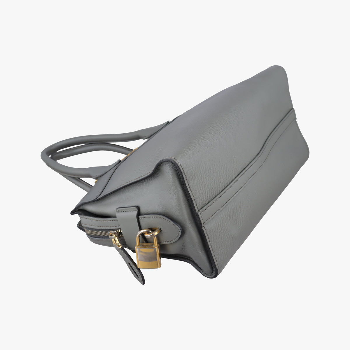 Pre-owned Prada Esplanade Grey SAFFIANO Leather 1BA046 handbag | stylenewstar