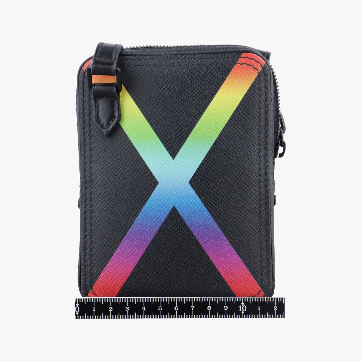 Pre-owned Louis Vuitton Danube Messenger black×multicolor Taiga M30332 shoulderbag | stylenewstar
