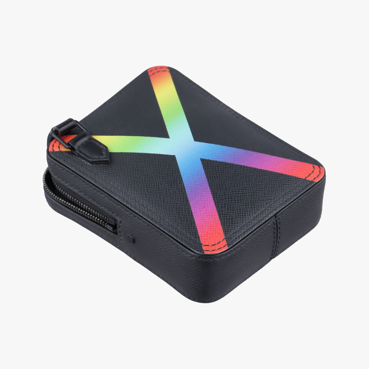 Pre-owned Louis Vuitton Danube Messenger black×multicolor Taiga M30332 shoulderbag | stylenewstar