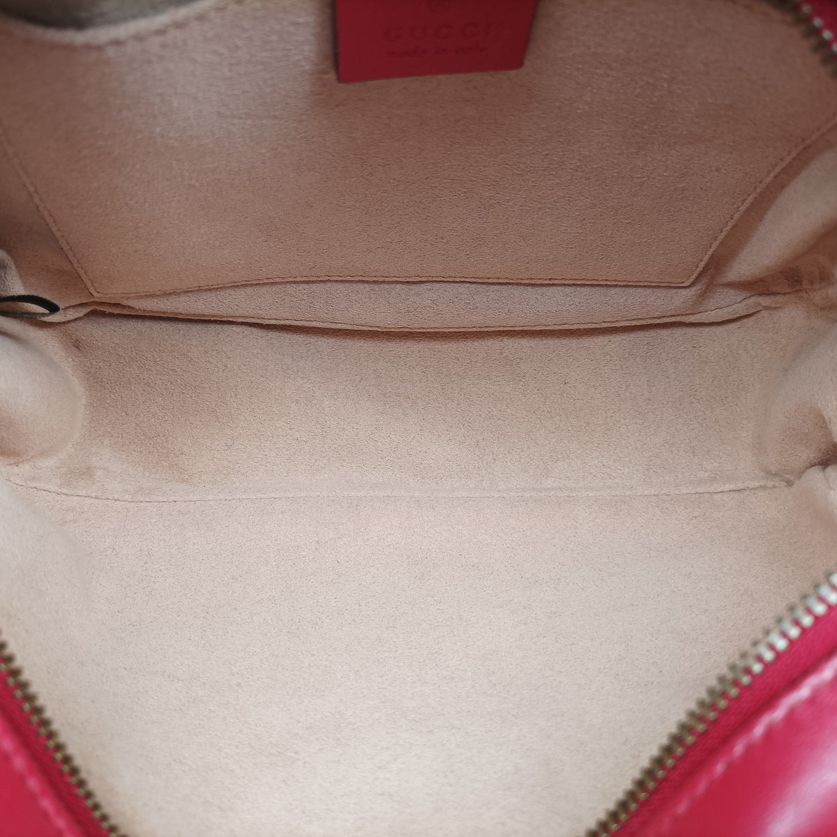 Pre-owned Gucci GG Marmont Red Leather 447632 shoulderbag | stylenewstar