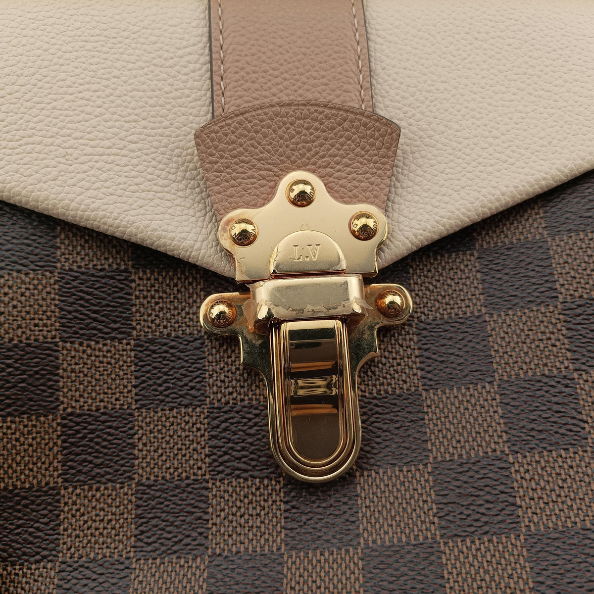 Vintage Louis Vuitton Daypack Clapton EBENE×CREME Damier Canvas×calf leather N42259 backpack/rucksack | stylenewstar