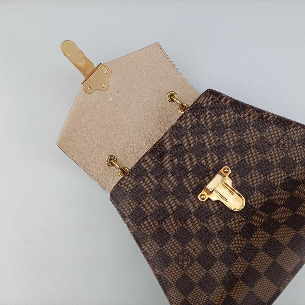 Vintage Louis Vuitton Daypack Clapton EBENE×CREME Damier Canvas×calf leather N42259 backpack/rucksack | stylenewstar