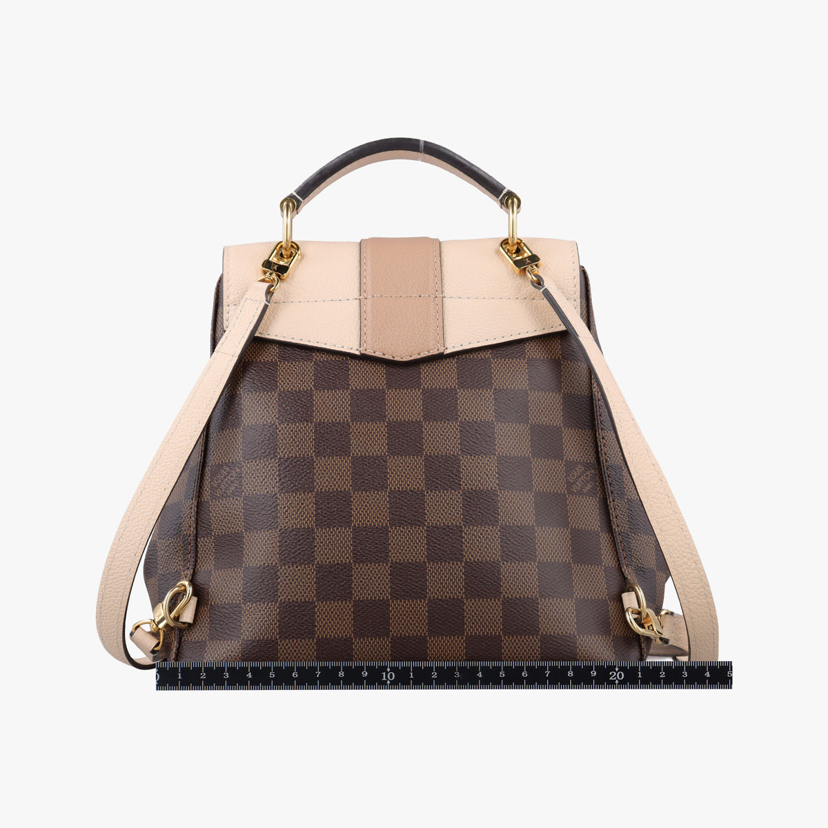 Vintage Louis Vuitton Daypack Clapton EBENE×CREME Damier Canvas×calf leather N42259 backpack/rucksack | stylenewstar