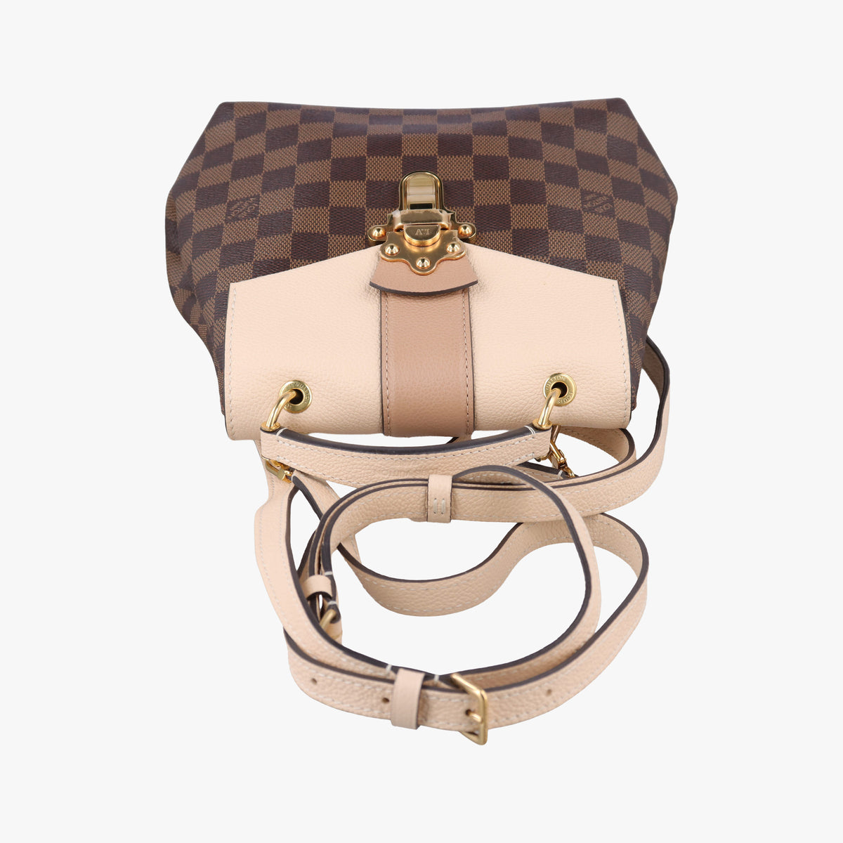 Vintage Louis Vuitton Daypack Clapton EBENE×CREME Damier Canvas×calf leather N42259 backpack/rucksack | stylenewstar