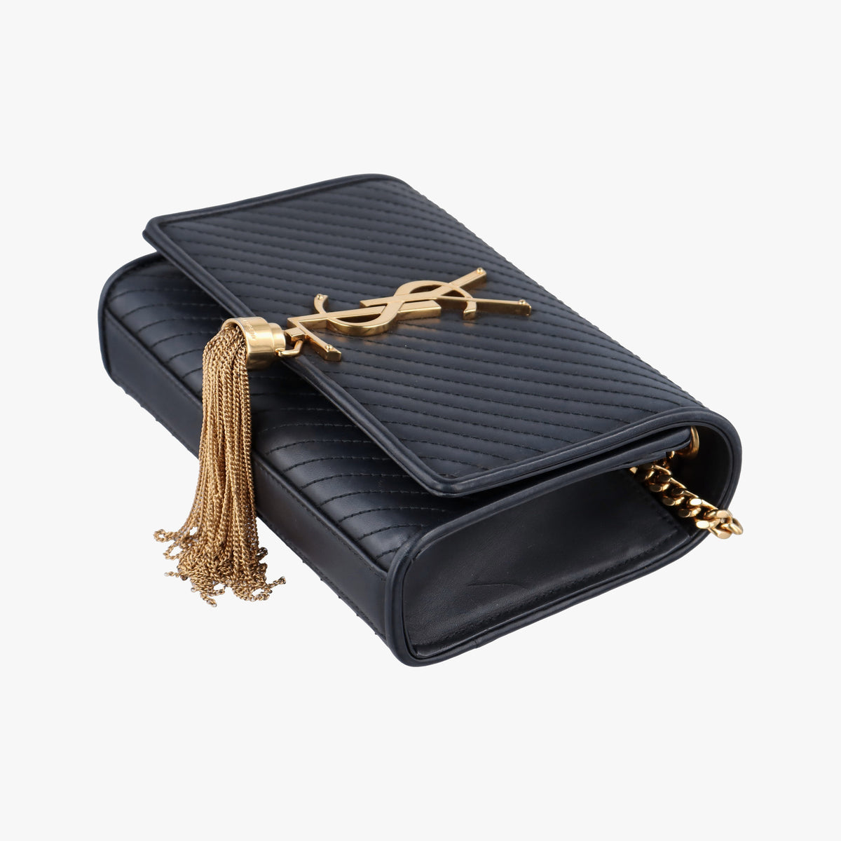 Secondhand Yves Saint Laurent Monogram Kate Black Leather 356096 shoulderbag | stylenewstar