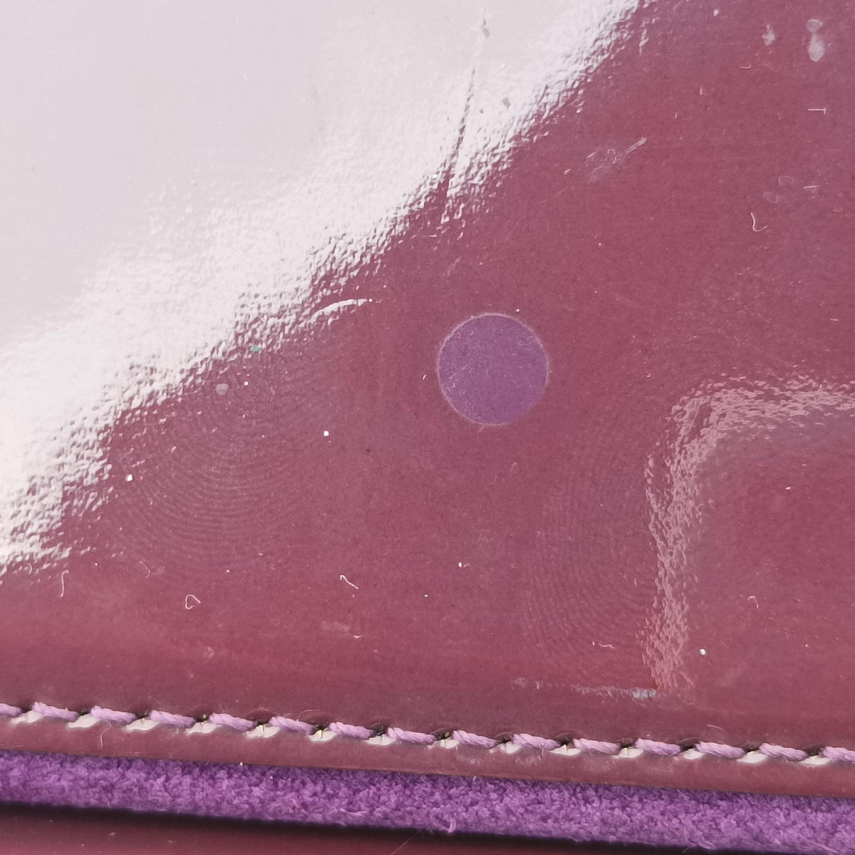 Pre-owned Gucci New Bamboo Purple Patent Leather 254884 shoulderbag | stylenewstar