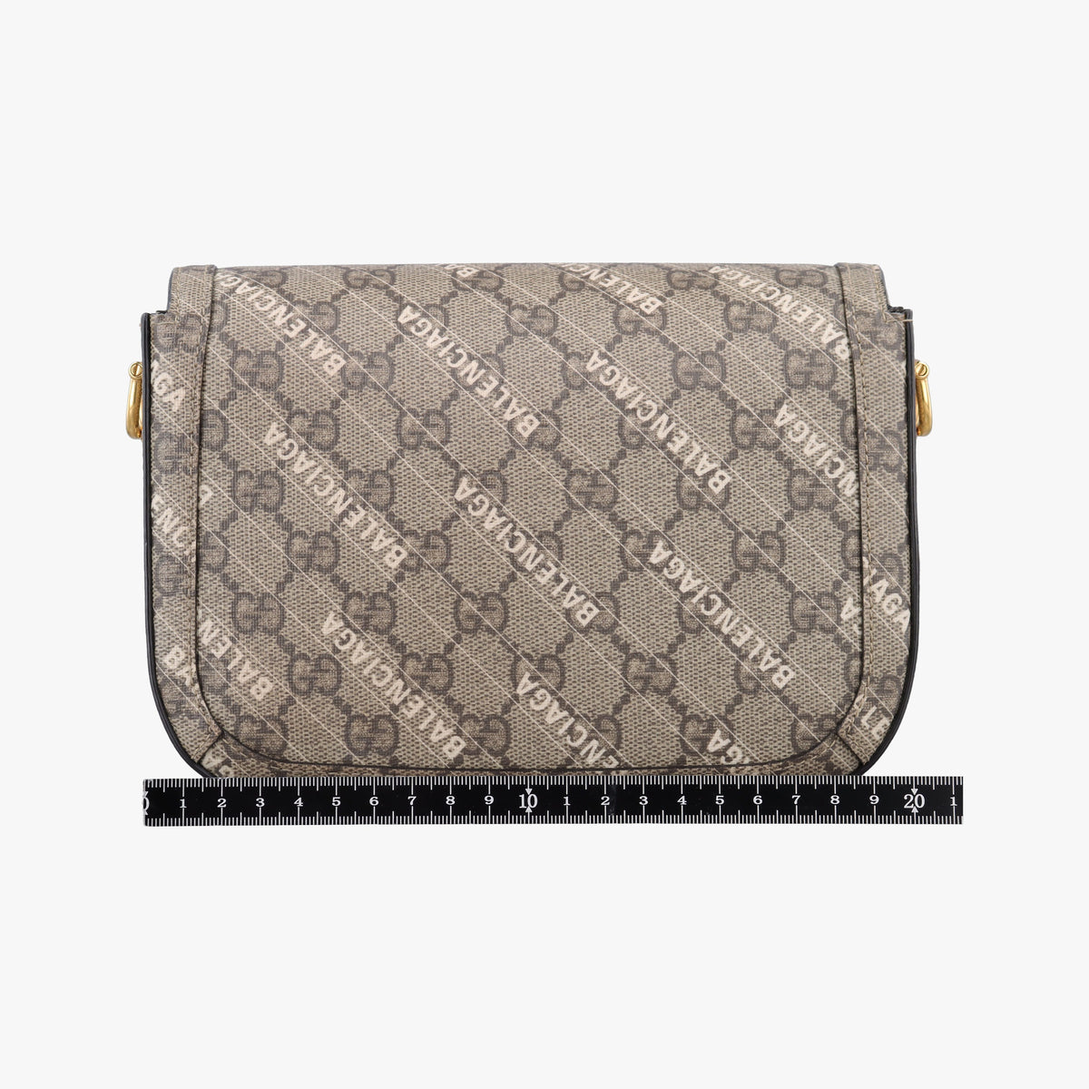 Pre-owned Gucci Horsebit 1955 Beige×Brown PVC coated canvas 658574 shoulderbag | stylenewstar