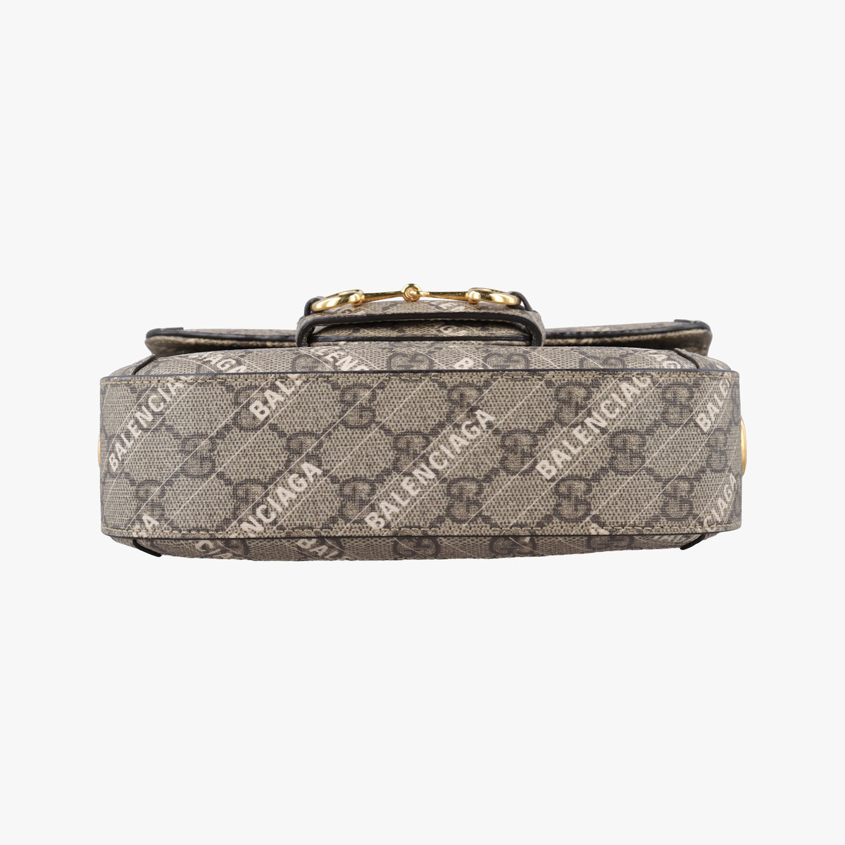 Pre-owned Gucci Horsebit 1955 Beige×Brown PVC coated canvas 658574 shoulderbag | stylenewstar