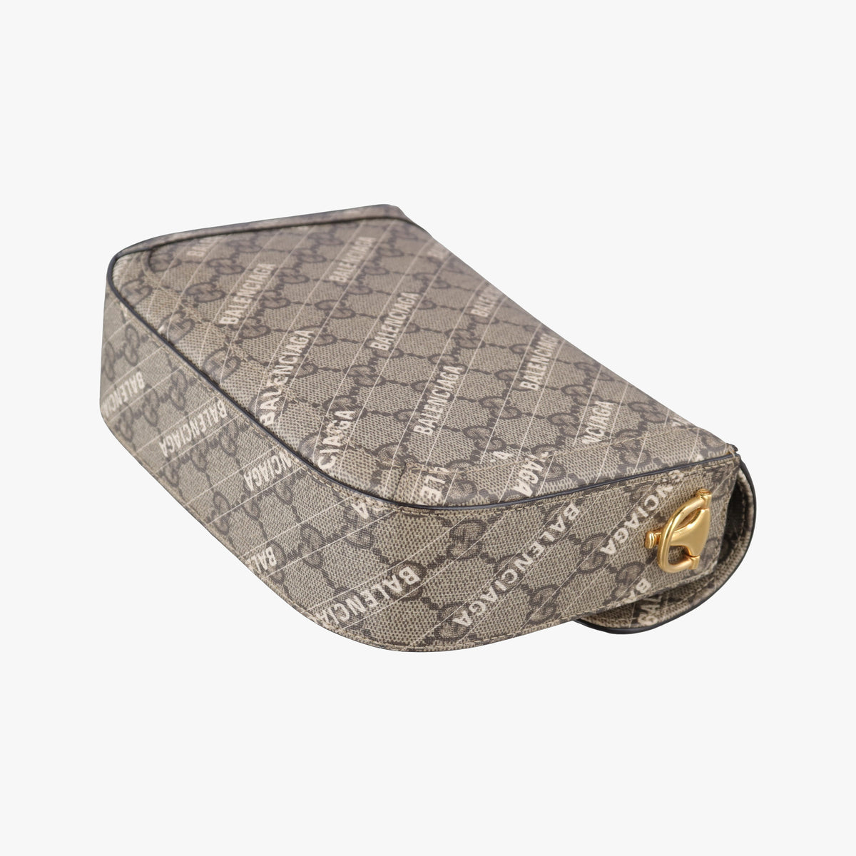 Pre-owned Gucci Horsebit 1955 Beige×Brown PVC coated canvas 658574 shoulderbag | stylenewstar