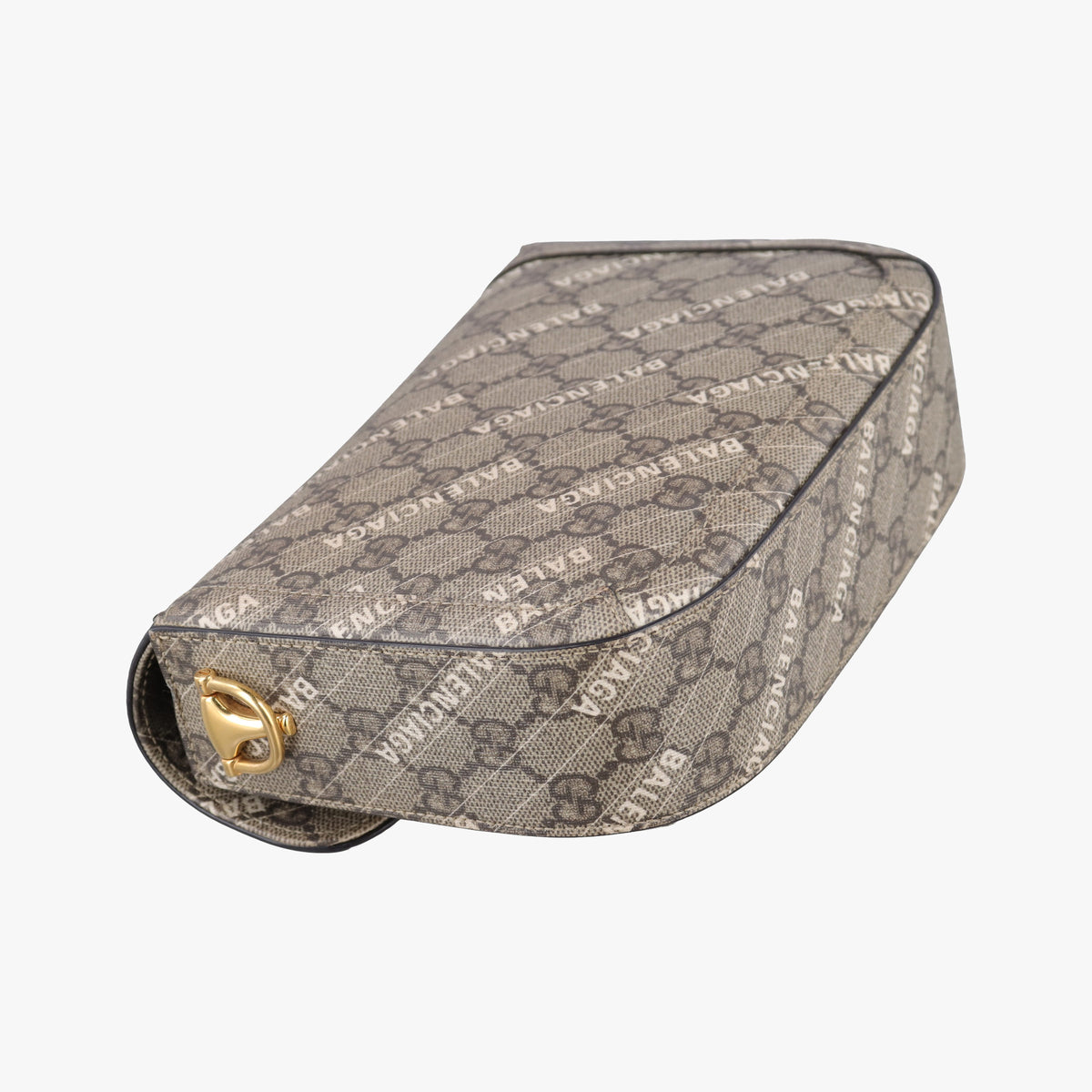 Pre-owned Gucci Horsebit 1955 Beige×Brown PVC coated canvas 658574 shoulderbag | stylenewstar