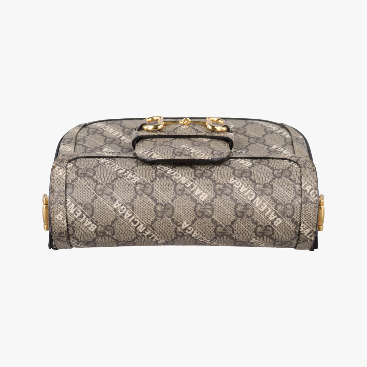 Pre-owned Gucci Horsebit 1955 Beige×Brown PVC coated canvas 658574 shoulderbag | stylenewstar