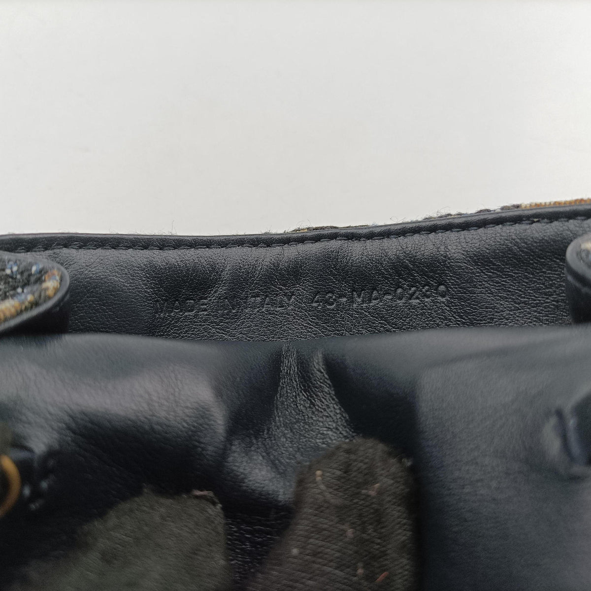 Pre-owned Christian Dior Saddle Navy jacquard×Leather  shoulderbag | stylenewstar