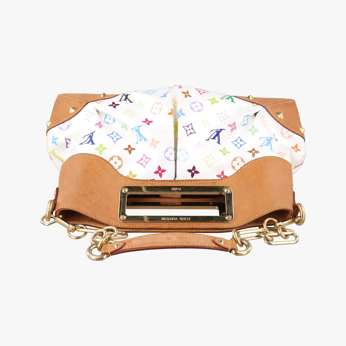 Secondhand Louis Vuitton JUDY MM white Monogram Multicolor M40255 shoulderbag | stylenewstar