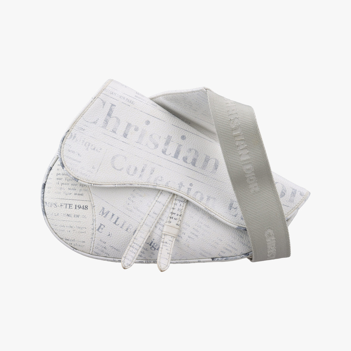 Pre-owned Christian Dior Saddle White Leather  bum bag/waist bag | stylenewstar
