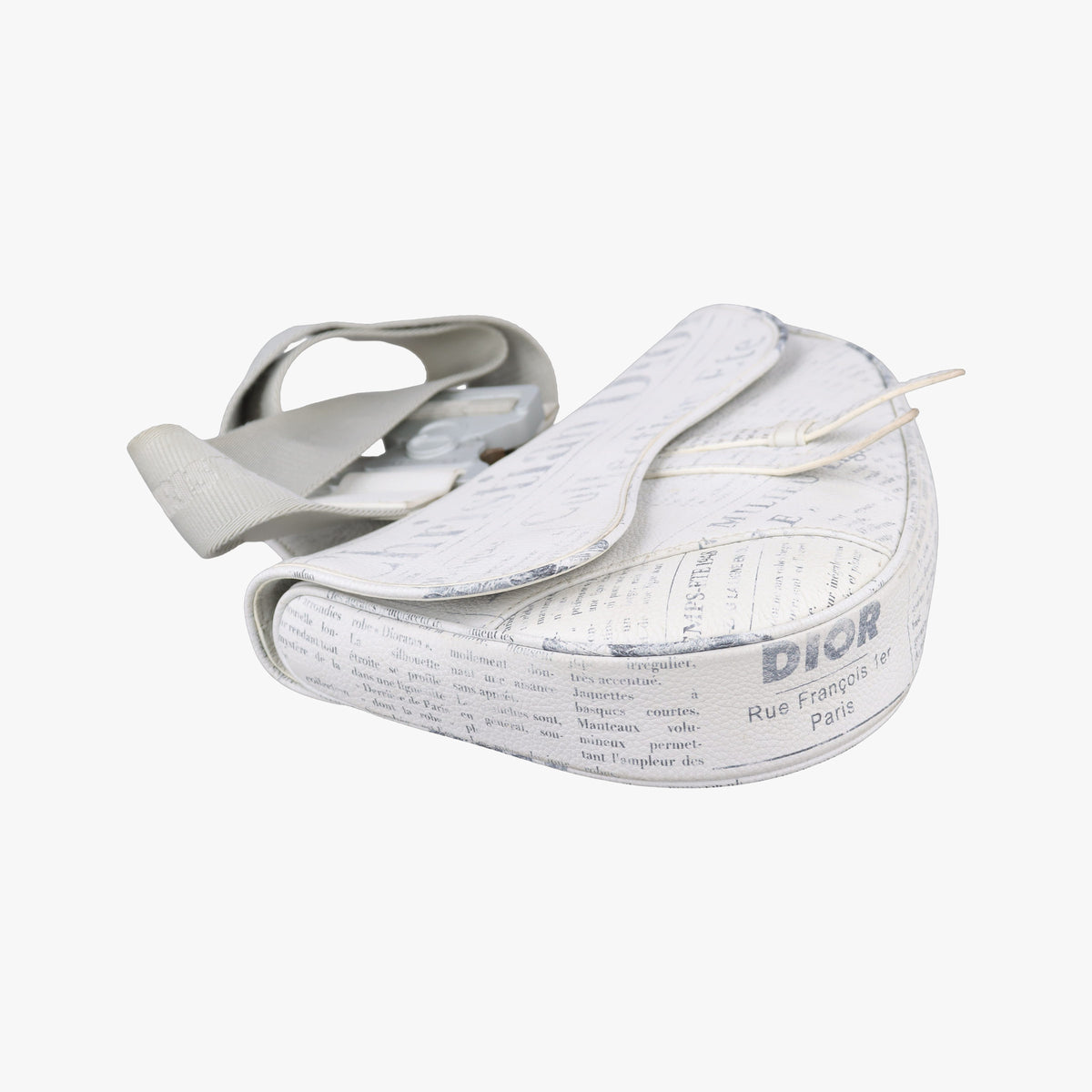 Pre-owned Christian Dior Saddle White Leather  bum bag/waist bag | stylenewstar