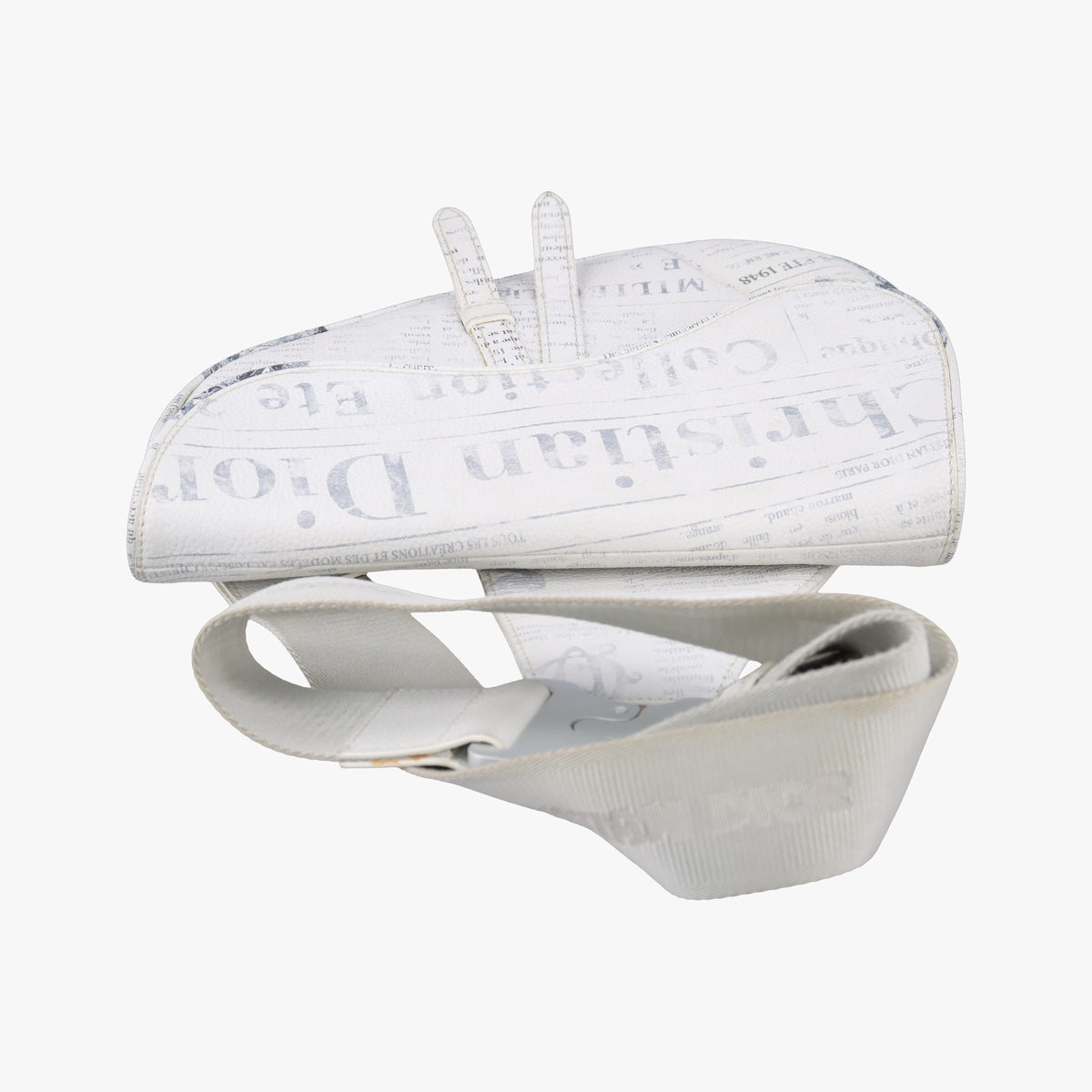 Pre-owned Christian Dior Saddle White Leather  bum bag/waist bag | stylenewstar
