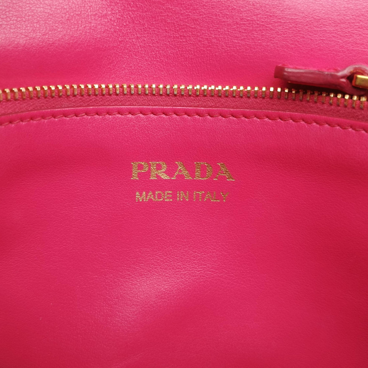 Pre-owned Prada Diagramme Pink Leather 1BD108 shoulderbag | stylenewstar