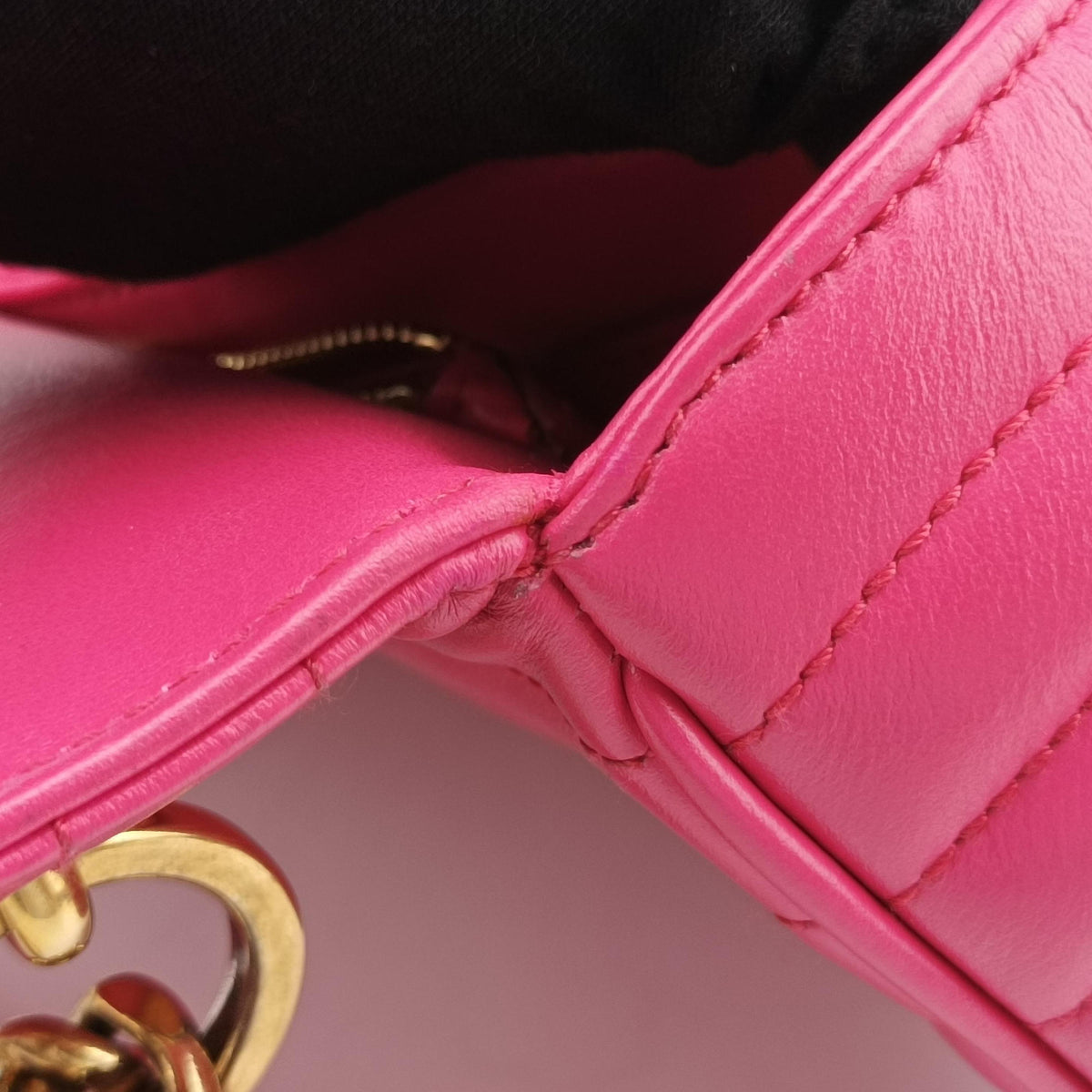 Pre-owned Prada Diagramme Pink Leather 1BD108 shoulderbag | stylenewstar