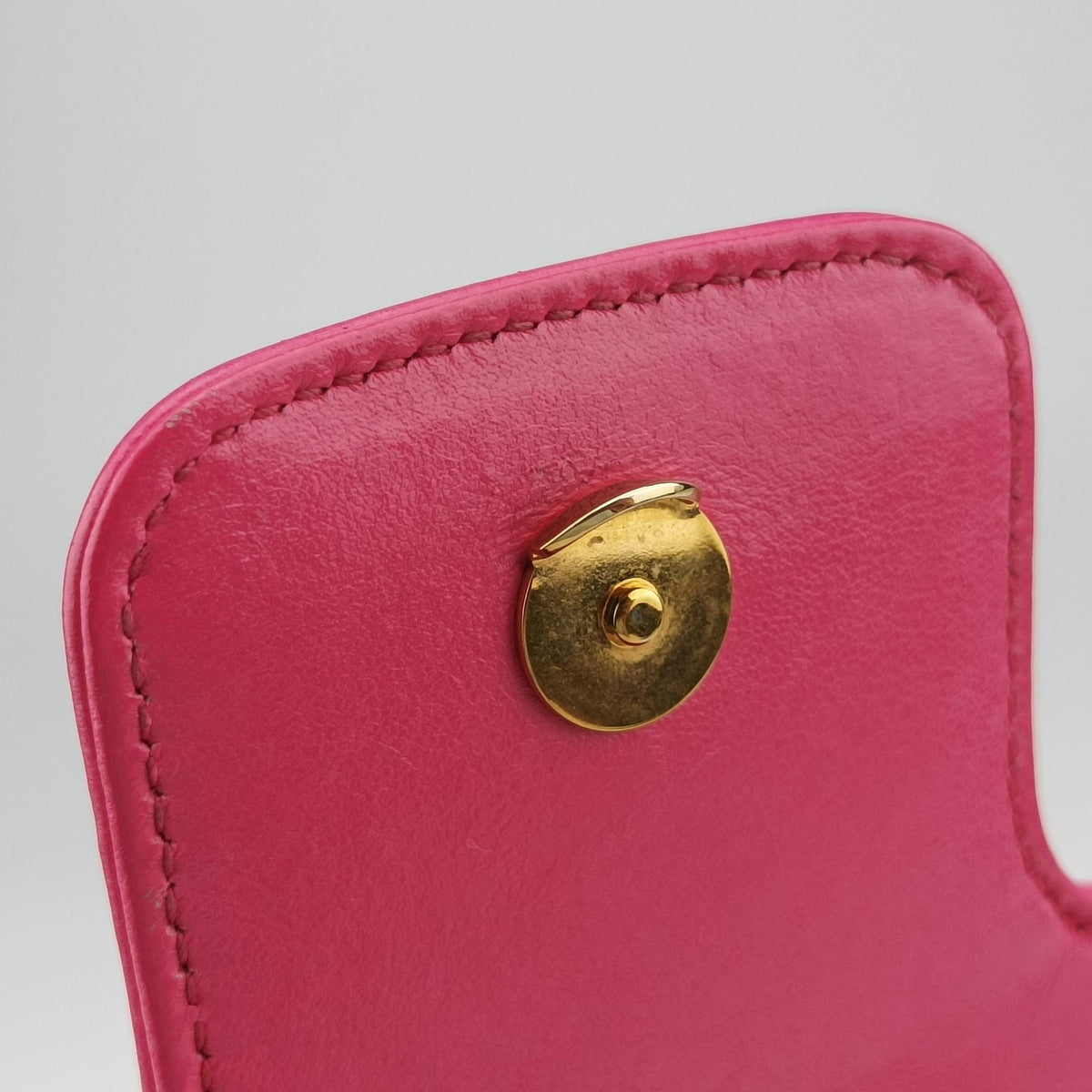 Pre-owned Prada Diagramme Pink Leather 1BD108 shoulderbag | stylenewstar