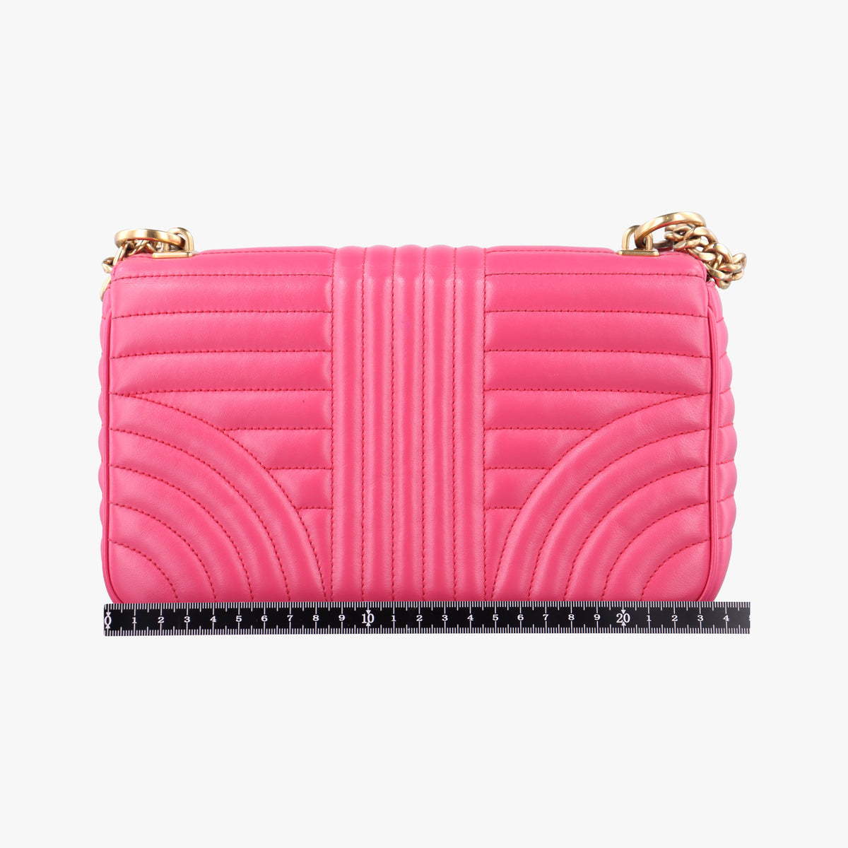 Pre-owned Prada Diagramme Pink Leather 1BD108 shoulderbag | stylenewstar