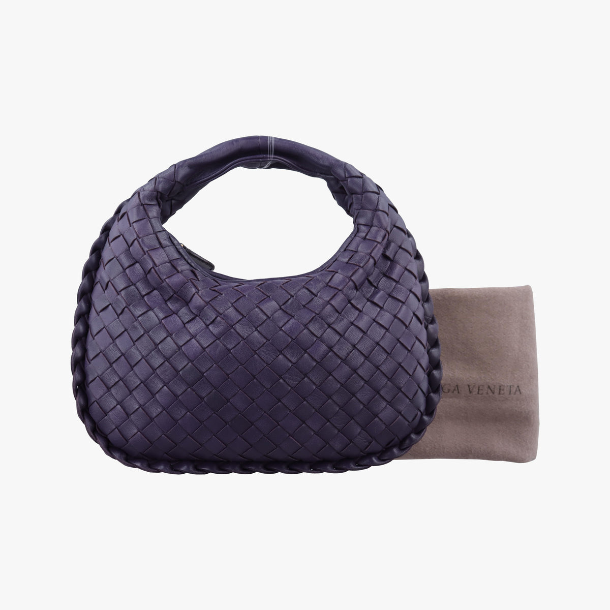 Pre-owned Bottega Veneta Intrecciato Purple lambskin  handbag | stylenewstar