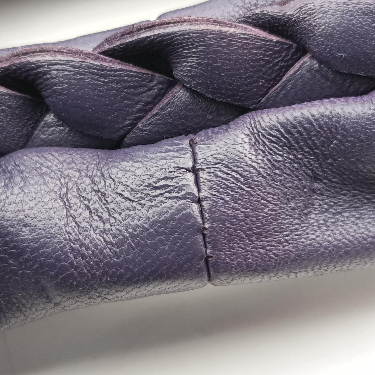 Pre-owned Bottega Veneta Intrecciato Purple lambskin  handbag | stylenewstar