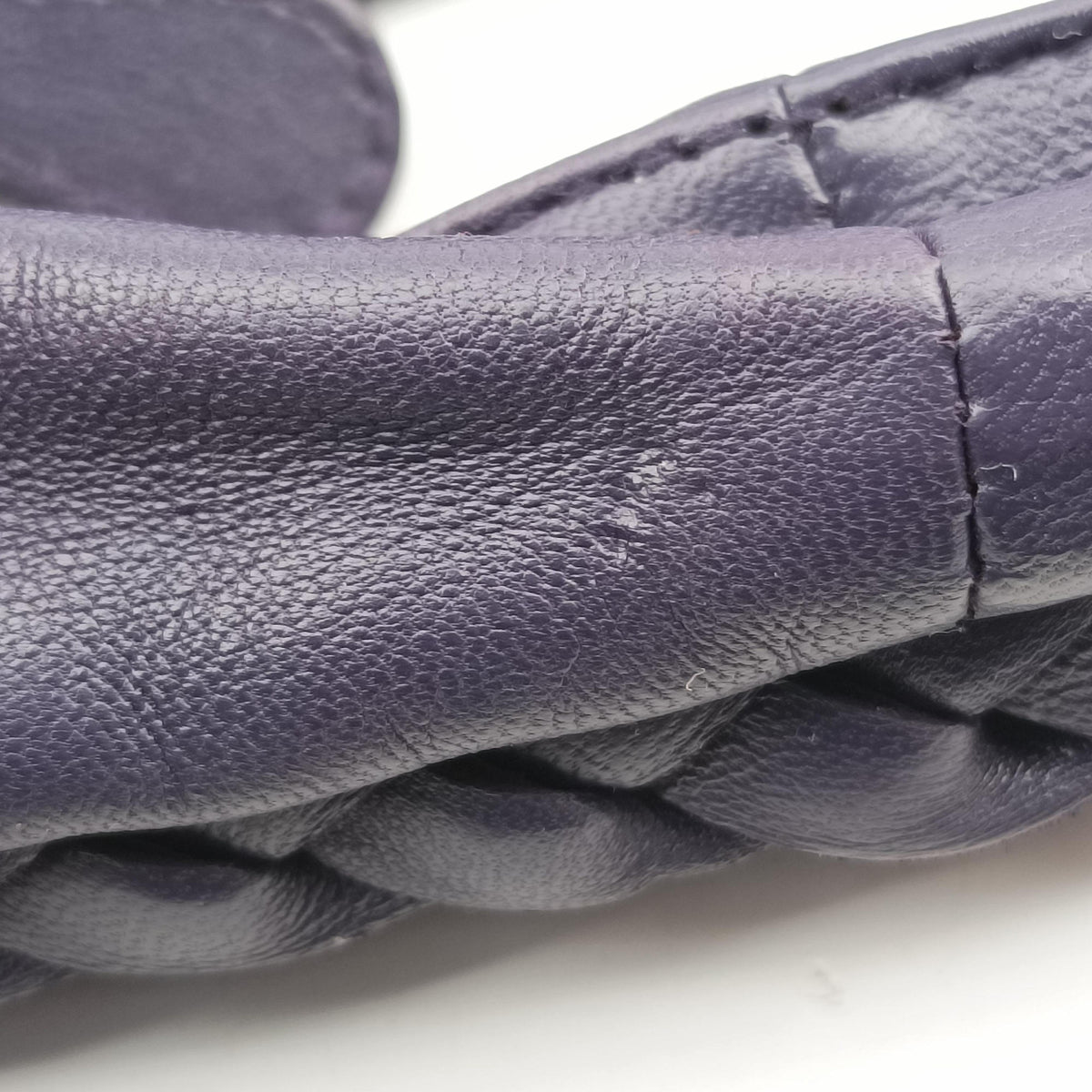 Pre-owned Bottega Veneta Intrecciato Purple lambskin  handbag | stylenewstar