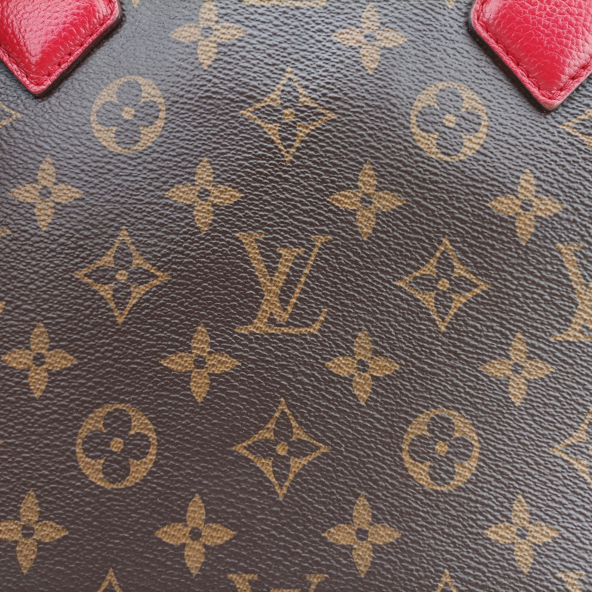 Pre-owned Louis Vuitton Alma Bag Into Bag Brown×Rouge Monogram Canvas M41779 shoulderbag | stylenewstar