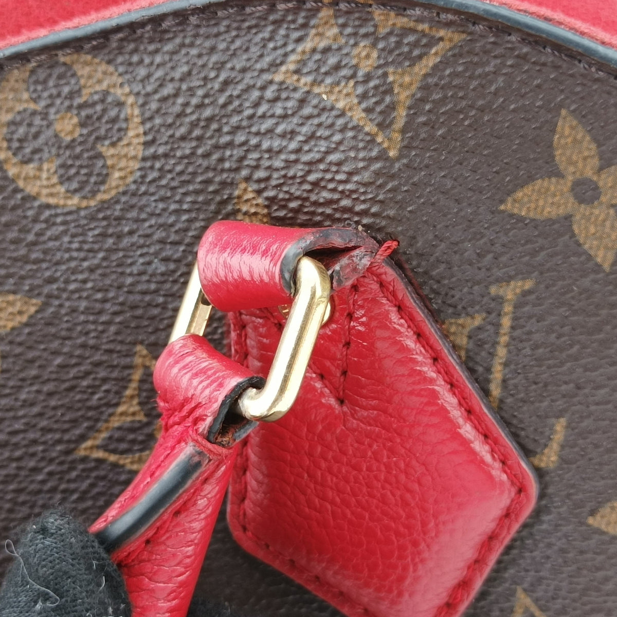 Pre-owned Louis Vuitton Alma Bag Into Bag Brown×Rouge Monogram Canvas M41779 shoulderbag | stylenewstar