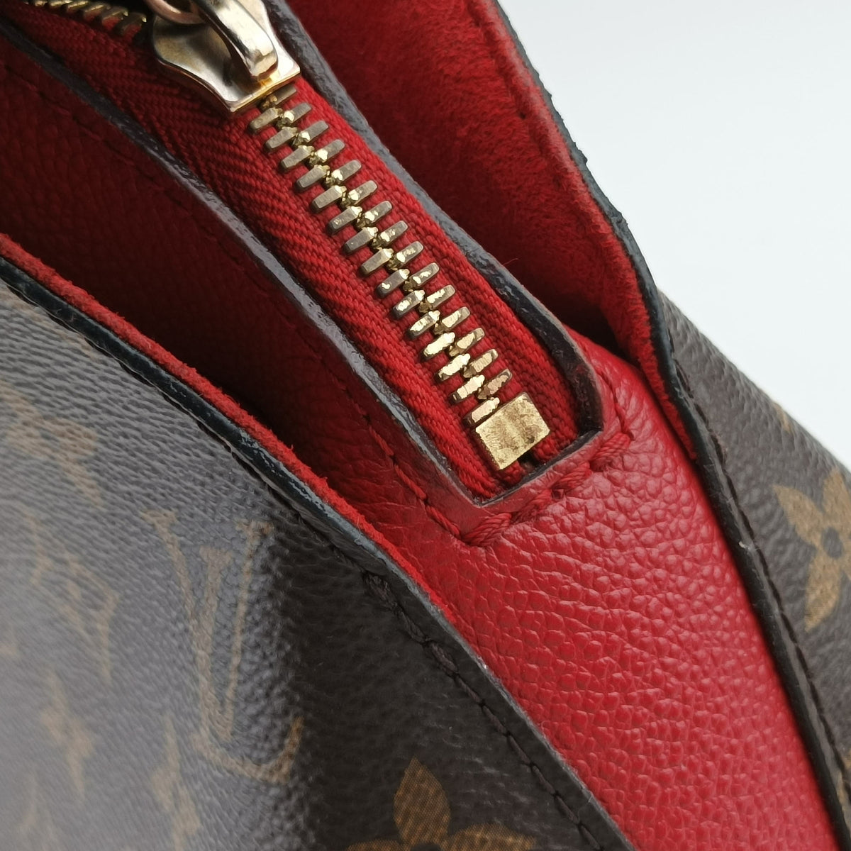 Pre-owned Louis Vuitton Alma Bag Into Bag Brown×Rouge Monogram Canvas M41779 shoulderbag | stylenewstar
