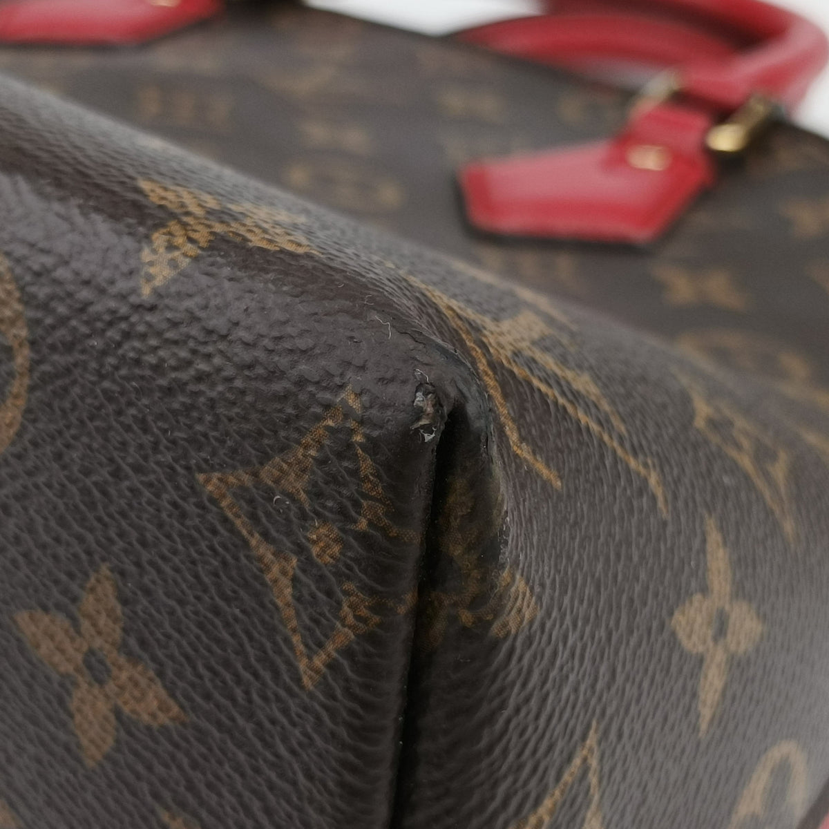 Pre-owned Louis Vuitton Alma Bag Into Bag Brown×Rouge Monogram Canvas M41779 shoulderbag | stylenewstar