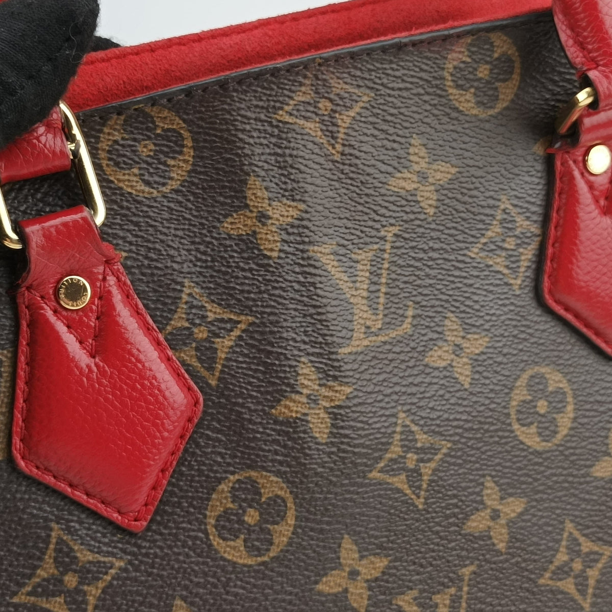 Pre-owned Louis Vuitton Alma Bag Into Bag Brown×Rouge Monogram Canvas M41779 shoulderbag | stylenewstar