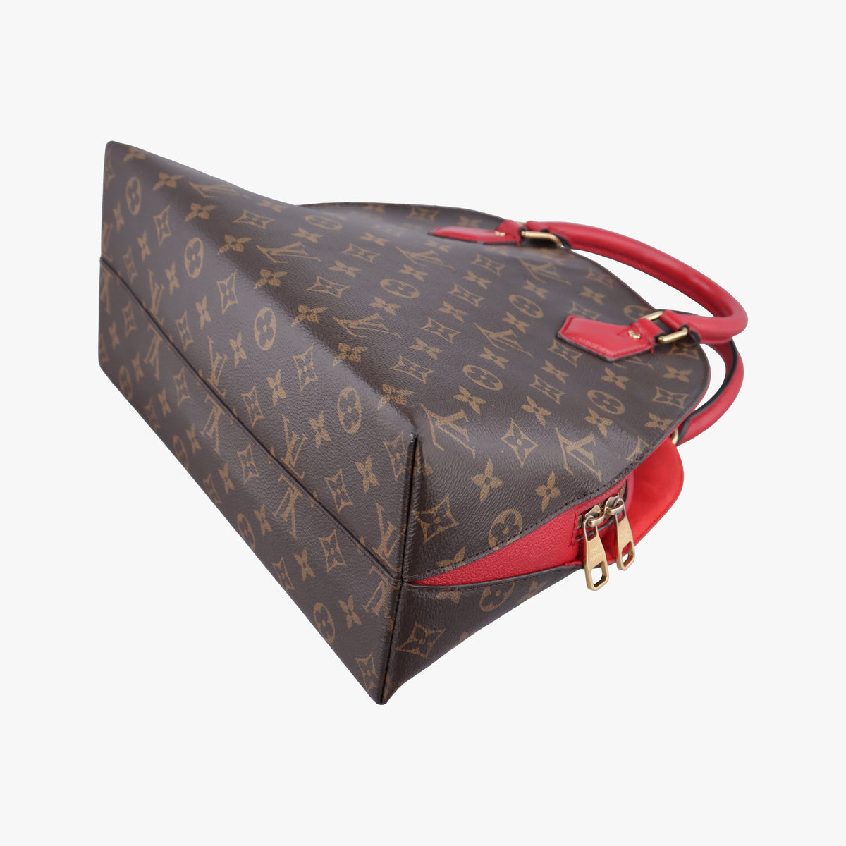 Pre-owned Louis Vuitton Alma Bag Into Bag Brown×Rouge Monogram Canvas M41779 shoulderbag | stylenewstar