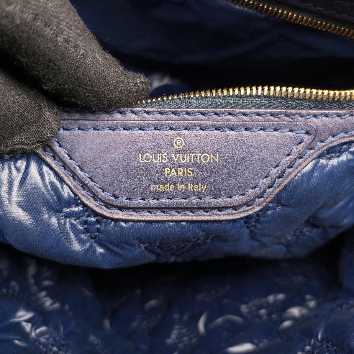 Pre-owned Louis Vuitton Lockit MM Marine Monogram Des Jours M93842 handbag | stylenewstar