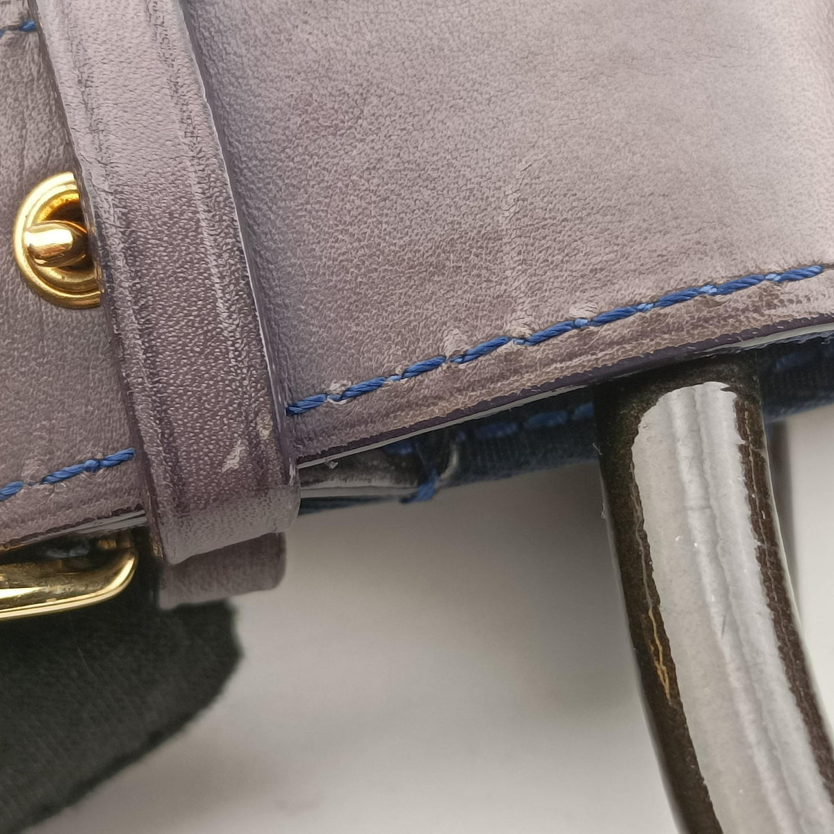 Pre-owned Louis Vuitton Lockit MM Marine Monogram Des Jours M93842 handbag | stylenewstar