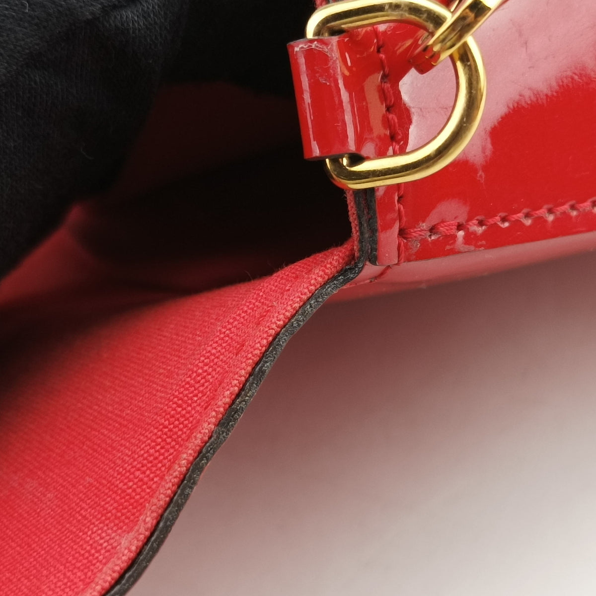 Pre-owned Louis Vuitton Pochette FeLICIE CERISE Vernis M61293 shoulderbag | stylenewstar