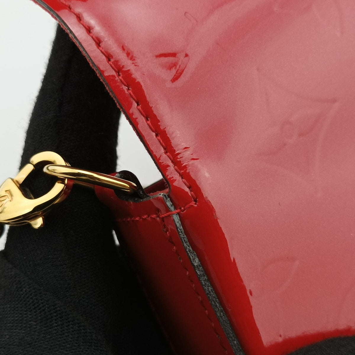 Pre-owned Louis Vuitton Pochette FeLICIE CERISE Vernis M61293 shoulderbag | stylenewstar