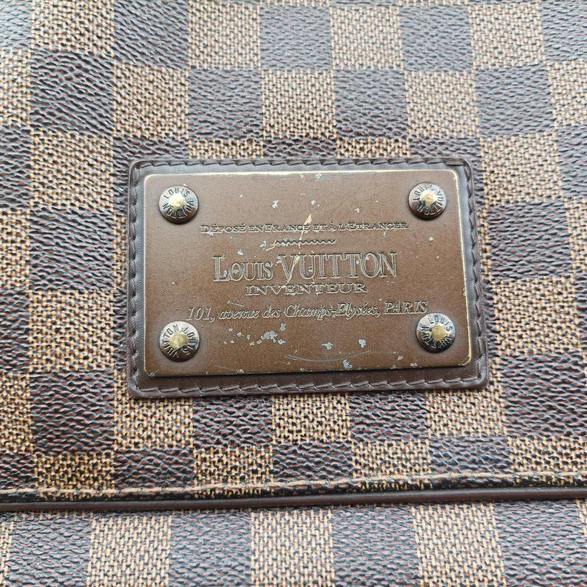 Pre-owned Louis Vuitton BROOKLYN GM EBENE Damier Canvas N51211 shoulderbag | stylenewstar