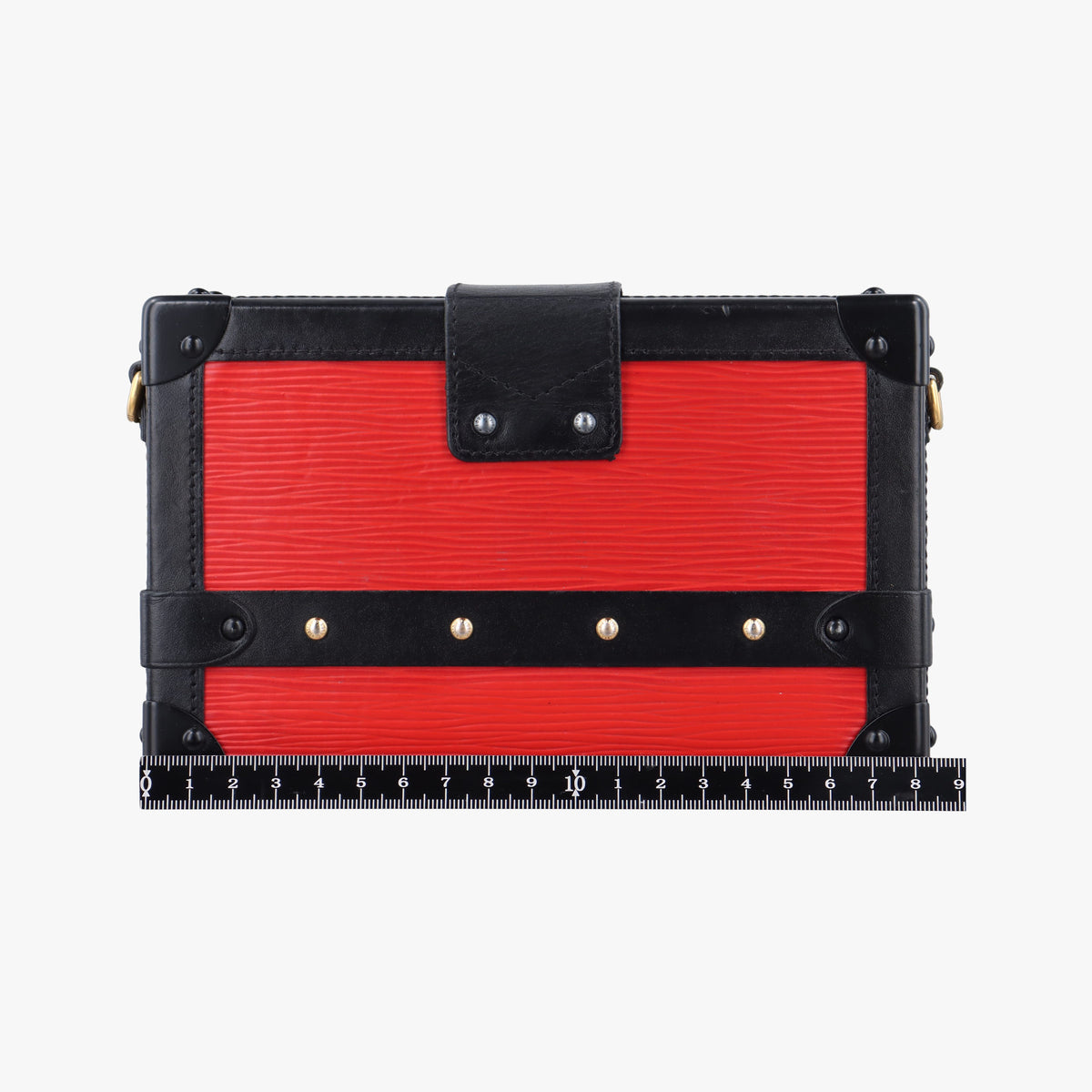 Pre-owned Louis Vuitton PETITE MALLE Noir×COQUELICOT epi×Leather M54651 shoulderbag | stylenewstar