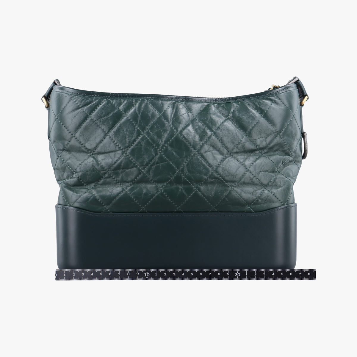 Pre-owned Chanel GABRIELLE Green Leather A93824 shoulderbag | stylenewstar