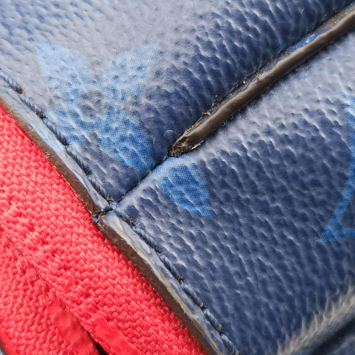 Pre-owned Louis Vuitton Monogram Pacific Messenger PM Blue×Green×Red Monogram canvas×leather M43829 shoulderbag | stylenewstar