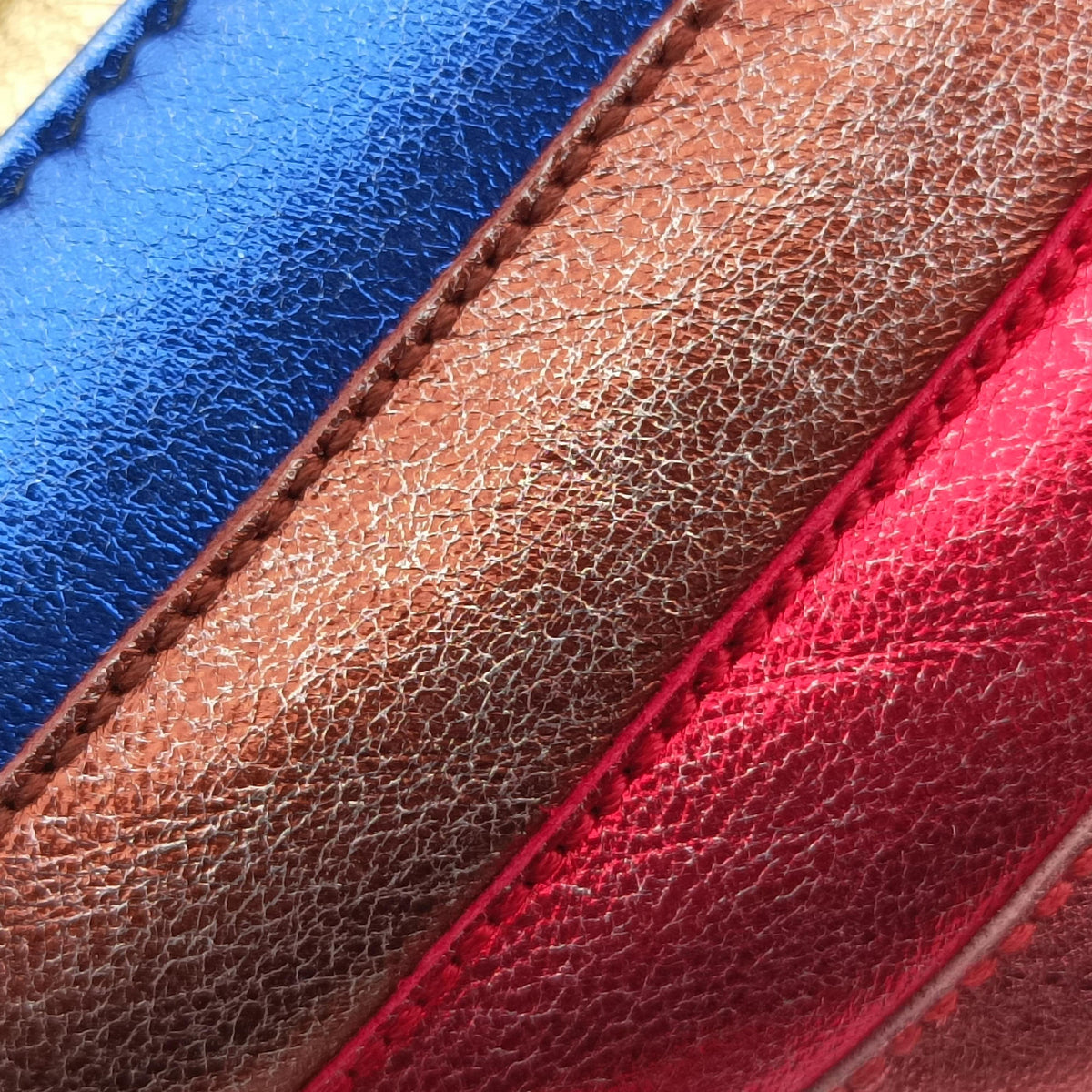 Pre-owned Yves Saint Laurent COLLEGE Rainbow Multicolour Leather 447977 shoulderbag | stylenewstar