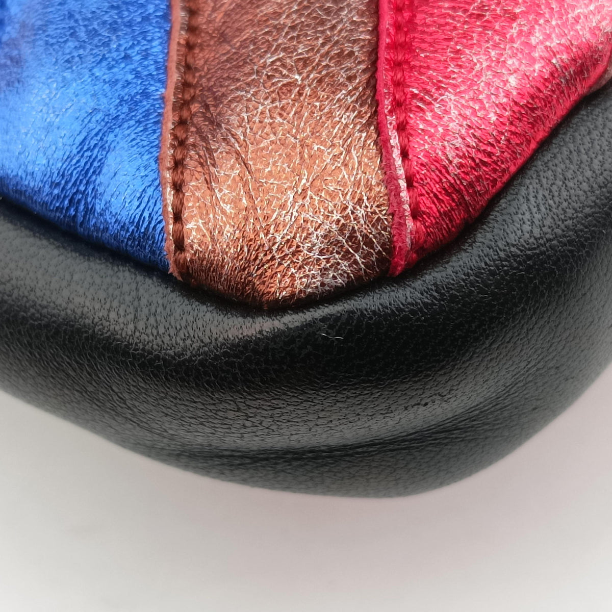 Pre-owned Yves Saint Laurent COLLEGE Rainbow Multicolour Leather 447977 shoulderbag | stylenewstar