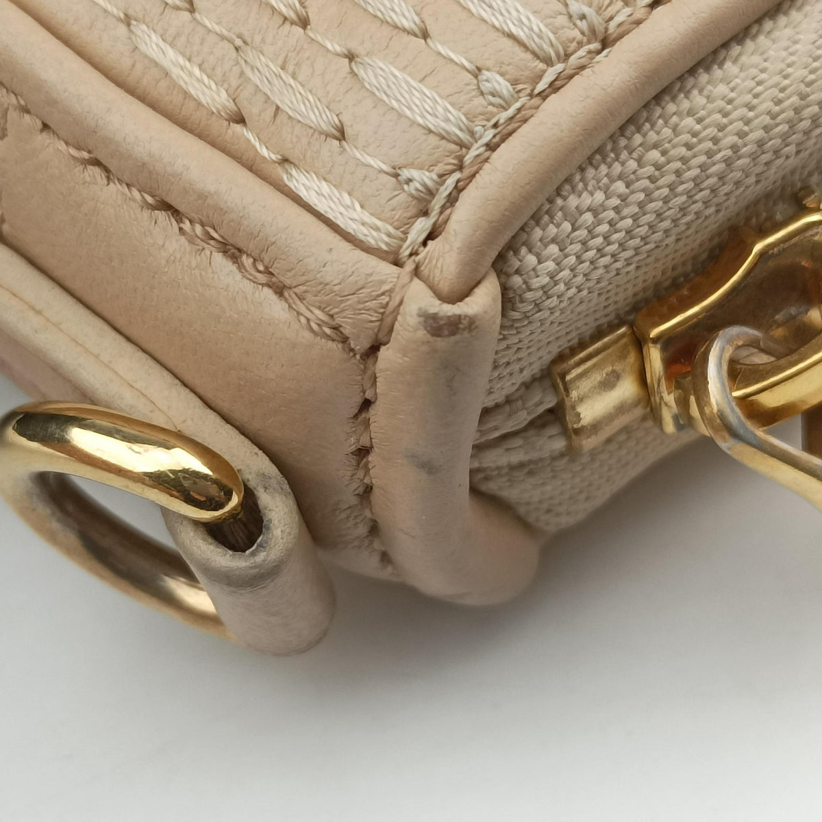 Pre-owned Louis Vuitton Pochette Troca Damier Giant Beige Lambskin M59048 shoulderbag | stylenewstar