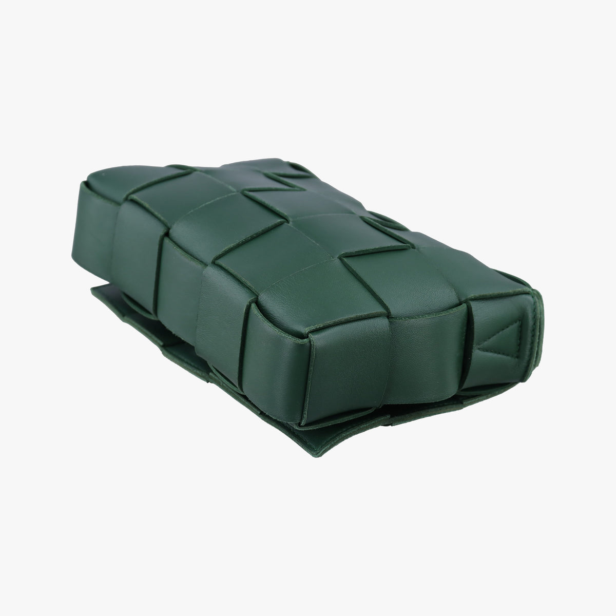 Pre-owned Bottega Veneta Cassette Green lambskin  shoulderbag | stylenewstar
