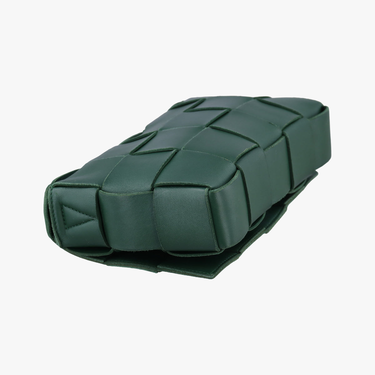 Pre-owned Bottega Veneta Cassette Green lambskin  shoulderbag | stylenewstar