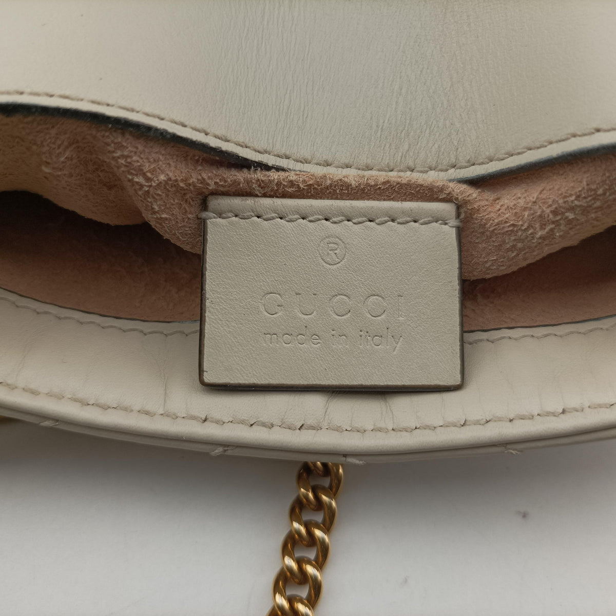 Vintage Gucci GG Marmont White Leather 476438 shoulderbag | stylenewstar