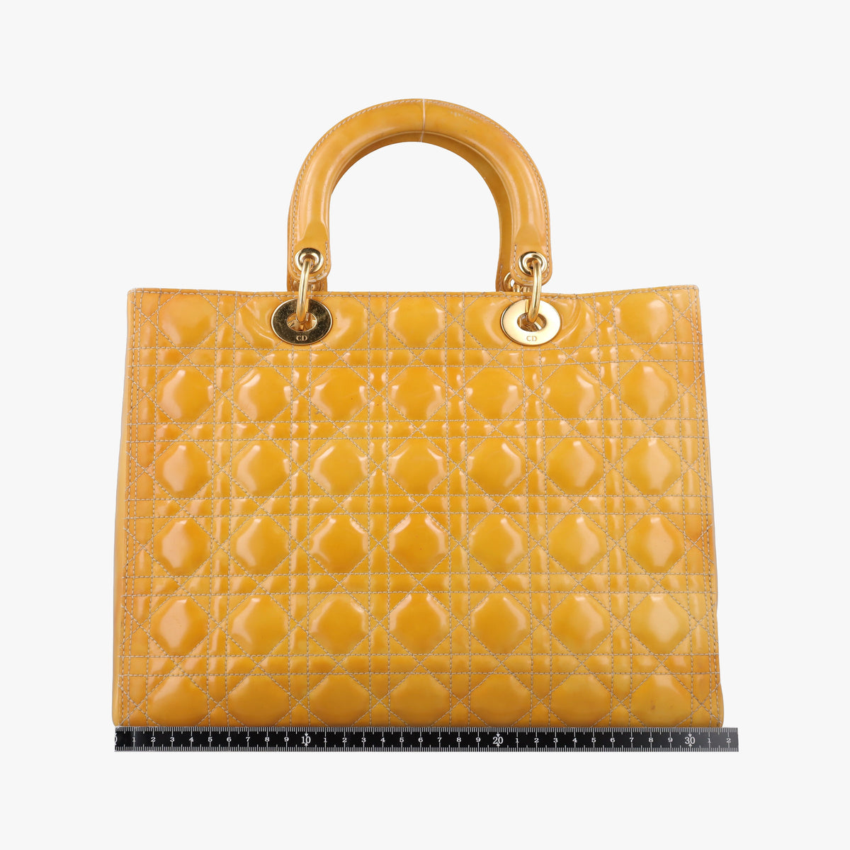 Pre-owned Christian Dior Lady Dior Beige Patent  handbag | stylenewstar
