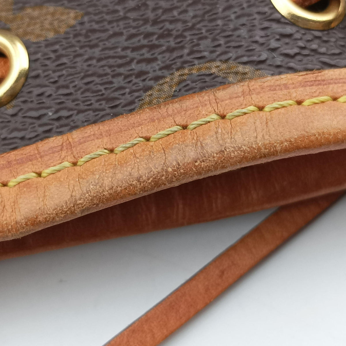 Secondhand Louis Vuitton Nano Noe Brown Monogram Canvas M41346 shoulderbag | stylenewstar