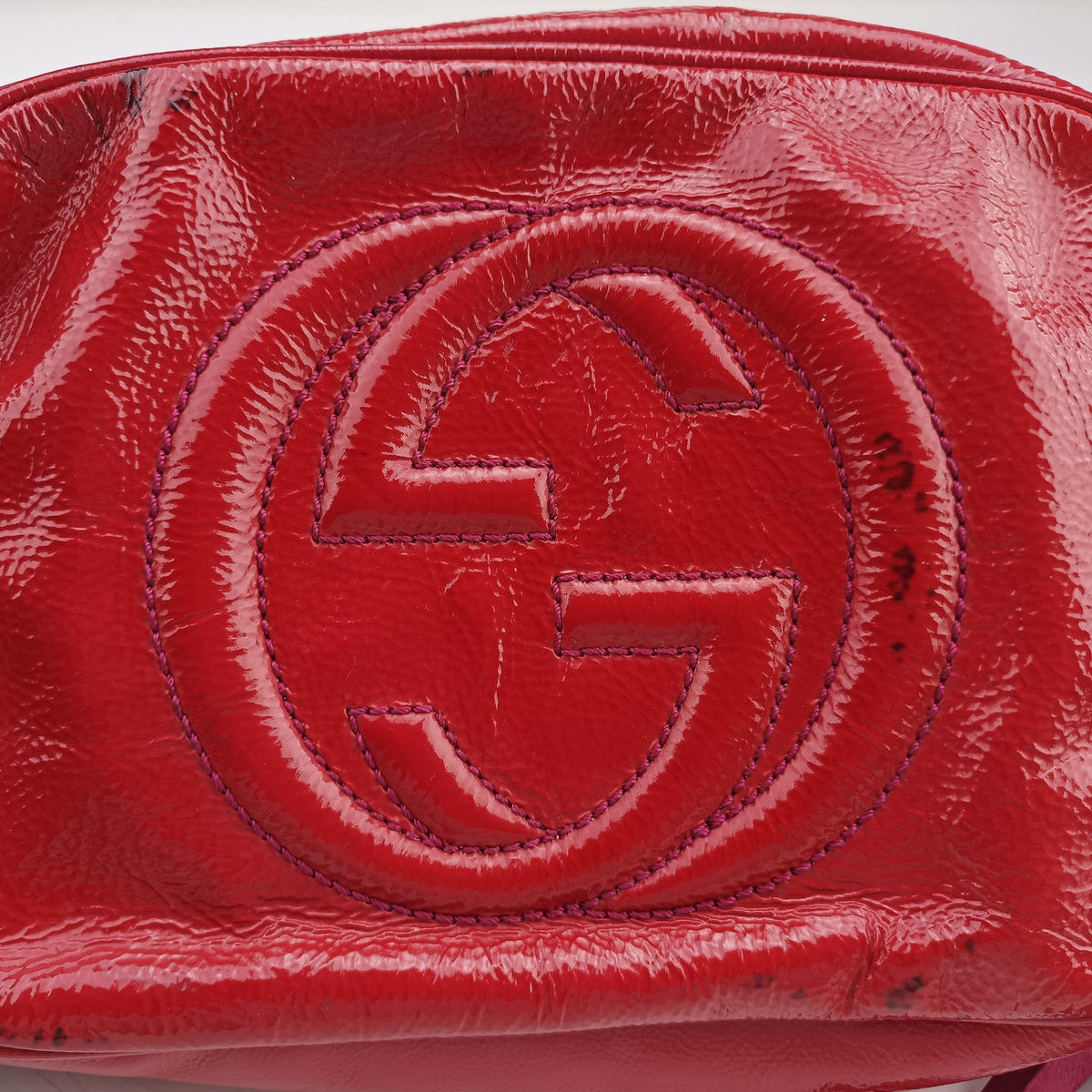 Vintage Gucci Soho Red Patent Leather 308364 shoulderbag | stylenewstar
